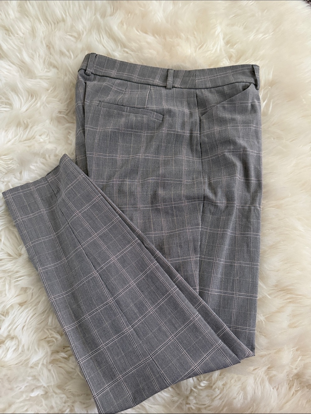 Women’s Gray Plaid Dress Pants